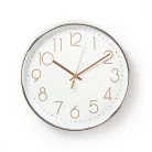 Falióra | Átmérő: 300 mm | Műanyag | Fehér / Rózsaarany