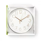 Falióra | Átmérő: 300 mm | Műanyag | Fehér / Rózsaarany