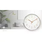 Falióra | Átmérő: 300 mm | Műanyag | Fehér / Rózsaarany