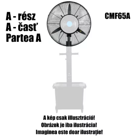 HOME CMF65 párásító ventilátor, 260 W, 64 cm-es lapátátmérő, 3 fokozat, 41 literes víztartály, oszcillálás