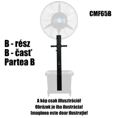 HOME CMF65 párásító ventilátor, 260 W, 64 cm-es lapátátmérő, 3 fokozat, 41 literes víztartály, oszcillálás