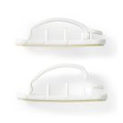 Kábelrendező | Kábelcsipesz | Zárt | 3 db | Helyek száma: 3 Bővítőhely | Maximális kábel vastagság: 7.5 mm | Polypropylene | Fehér