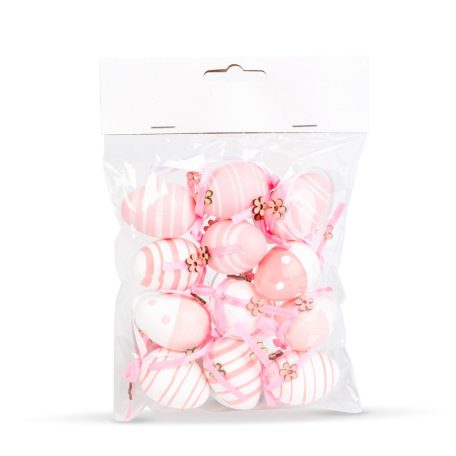 Húsvéti dekoráció - tojás szett - 3 féle - 4 cm - 12 db / csomag