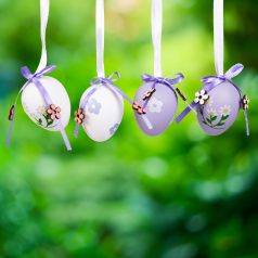   Húsvéti dekoráció - tojás szett - 2 féle - 4 cm - 12 db / csomag