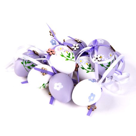 Húsvéti dekoráció - tojás szett - 2 féle - 4 cm - 12 db / csomag