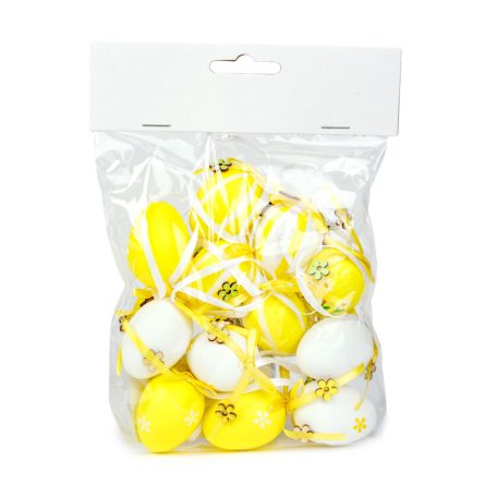 Húsvéti dekoráció - tojás szett - 2 féle - 4 cm - 12 db / csomag