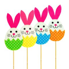   Húsvéti dekoráció - nyuszi - 4 féle - 7 x 9 cm - leszúrható