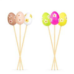   Húsvéti dekoráció - tojás szett - leszúrható - 6 féle - 4 cm