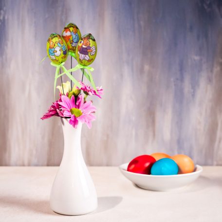 Húsvéti dekoráció - tojás szett - leszúrható - 21 cm - 6 db / csomag