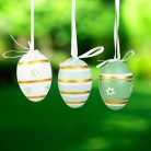 Húsvéti dekoráció - tojás szett - 3 féle - 6 cm - 6 db / csomag