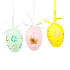   Húsvéti dekoráció - tojás szett - 3 féle - 6 cm - 6 db / csomag