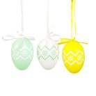Húsvéti dekoráció - tojás szett - 3 féle - 6 cm - 6 db / csomag