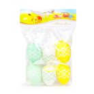 Húsvéti dekoráció - tojás szett - 3 féle - 6 cm - 6 db / csomag