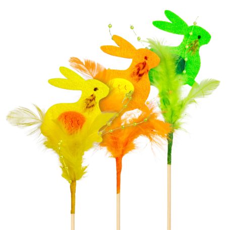 Húsvéti dekoráció - nyuszi - 3 féle - 23 cm - leszúrható