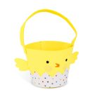 Húsvéti dekoráció - csibe kosár - 18 x 16 cm - sárga