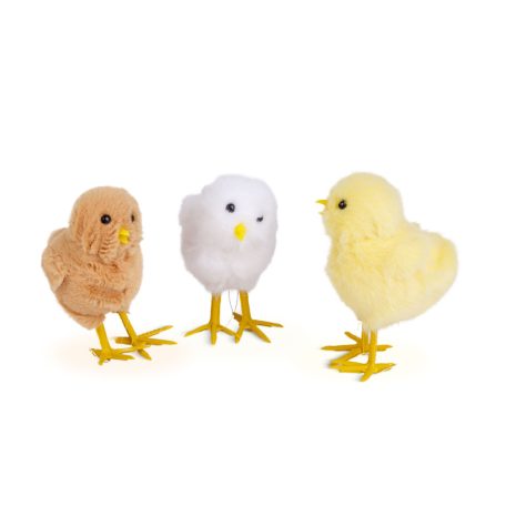 Húsvéti dekoráció - csibe - 3 féle - 11 x 7 x 6 cm