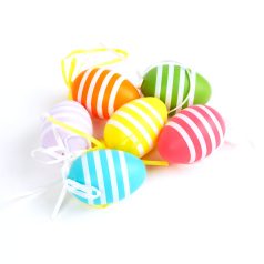   Húsvéti dekoráció - tojás szett - 6 féle - 6 x 4 cm - 6 db / csomag