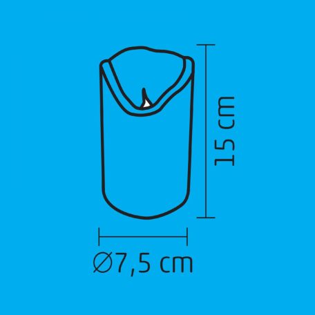 Home CMW 16 LED-es viaszgyertya, mozgó lángeffekt, valódi viasz, 1 db LED