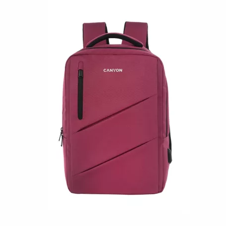 CANYON CNS-BPE5BD1 Urban USB hátizsák 15.6, USB-A port, 22 liter, bordó"