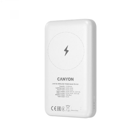 Home CNS-CPB1001W CANYON töltő és powerbank, PD+QC, 3.0+10W vezeték nélküli töltő