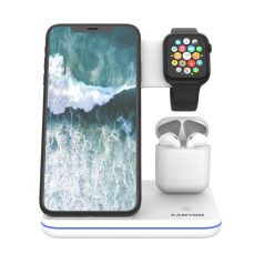   CANYON CNS-WCS302W 3in1 vezeték nélküli töltő, Qi szabvány, micro USB / lightning töltőport, fehér