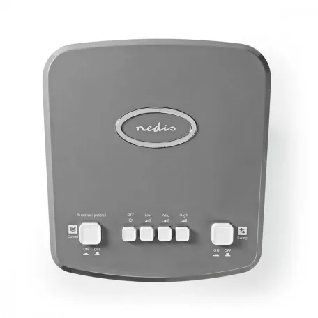 NEDIS léghűtő mobil klíma Mobile Air Cooler | jég akkus Víztartály kapacitása: 3 l | 3-sebességes | 270 m³/h | Oszcilláló | Automatikus kikapcsolás időzítő