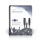 Szimmetrikus Audió Kábel | XLR 3-Tűs Dugasz | XLR 3-Tűs Aljzat | Nikkelezett | 20.0 m | Kerek | PVC | Sötét Szürke | Ajándék Dobozban