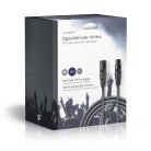 DMX adapter kábel | XLR 3-Tűs Dugasz | XLR 3-Tűs Aljzat | Nikkelezett | 20.0 m | Kerek | PVC | Sötét Szürke | Ajándék Dobozban