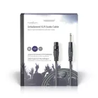 Kiegyensúlyozatlan audio kábel | XLR 3-Tűs Aljzat | 6.35 mm Dugasz | Nikkelezett | 10.0 m | Kerek | PVC | Sötét Szürke | Ajándék Dobozban