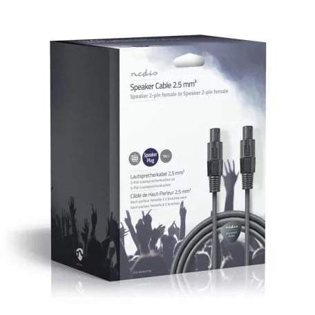 Hangszóró kábel | 48 x 0.20 mm | Réz | 15.0 m | Kerek | PVC | Sötét Szürke | Ajándék Dobozban