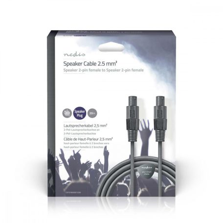 Hangszóró kábel | 48 x 0.20 mm | Réz | 20.0 m | Kerek | PVC | Sötét Szürke | Ajándék Dobozban