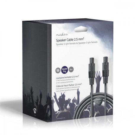 Hangszóró kábel | 48 x 0.20 mm | Réz | 20.0 m | Kerek | PVC | Sötét Szürke | Ajándék Dobozban