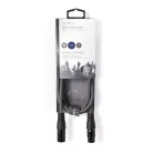 Szimmetrikus Audió Kábel | XLR 3-Tűs Dugasz | XLR 3-Tűs Aljzat | Nikkelezett | 1.50 m | Kerek | PVC | Sötét Szürke | Kartondoboz