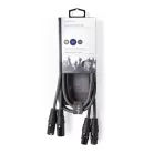 Szimmetrikus Audió Kábel | 2x XLR 3-tűs Dugasz | 2x XLR 3-Pin Aljzat | Nikkelezett | 1.50 m | Kerek | PVC | Sötét Szürke | Kartondoboz