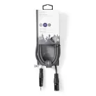 Szimmetrikus Audió Kábel | XLR 3-Tűs Dugasz | 3.5 mm Dugasz | Nikkelezett | 3.00 m | Kerek | PVC | Sötét Szürke | Kartondoboz