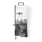 Mono audio kábel | 6.35 mm Dugasz | 6.35 mm Dugasz | Nikkelezett | 1.50 m | Kerek | PVC