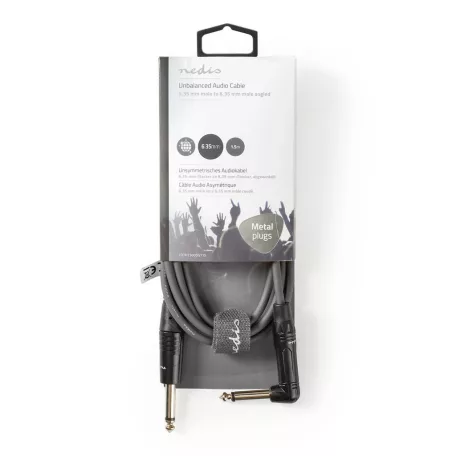 Mono audio kábel | 6.35 mm Dugasz | 6.35 mm Dugasz | Nikkelezett | 1.50 m | Kerek | PVC