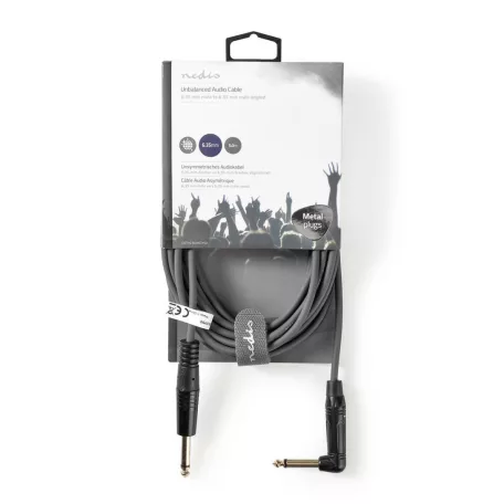 Mono audio kábel | 6.35 mm Dugasz | 6.35 mm Dugasz | Nikkelezett | 5.00 m | Kerek | PVC