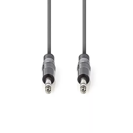 Sztereó audiokábel | 6.35 mm Dugasz | 6.35 mm Dugasz | Nikkelezett | 1.50 m | Kerek | Sötét Szürke | Kartondoboz