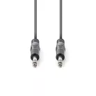 Sztereó audiokábel | 6.35 mm Dugasz | 6.35 mm Dugasz | Nikkelezett | 3.00 m | Kerek | Sötét Szürke | Kartondoboz