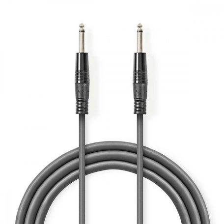 Mono audio kábel | 6.35 mm Dugasz | 6.35 mm Dugasz | Nikkelezett | 5.00 m | Kerek | PVC