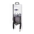 Sztereó audiokábel | 6.35 mm Dugasz | 3.5 mm Dugasz | Nikkelezett | 1.50 m | Kerek | Sötét Szürke | Kartondoboz