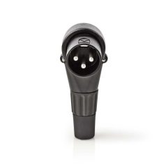   XLR csatlakozó | Szögben | Dugasz | Nikkelezett | Forrasztás | Bemenő kábel átmérő: 5.0 mm | Fém | Fekete | 1 db | Műanyag Zacskó
