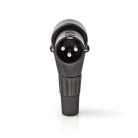 XLR csatlakozó | Szögben | Dugasz | Nikkelezett | Forrasztás | Bemenő kábel átmérő: 5.0 mm | Fém | Fekete | 1 db | Műanyag Zacskó