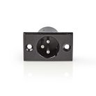 XLR csatlakozó | Egyenes | Dugasz | Nikkelezett | Váz | Bemenő kábel átmérő: 5.0 mm | Fém | Fekete | 1 db | Műanyag Zacskó