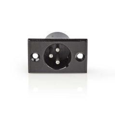   XLR csatlakozó | Egyenes | Dugasz | Nikkelezett | Váz | Bemenő kábel átmérő: 5.0 mm | Fém | Fekete | 1 db | Műanyag Zacskó