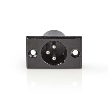 XLR csatlakozó | Egyenes | Dugasz | Nikkelezett | Váz | Bemenő kábel átmérő: 5.0 mm | Fém | Fekete | 1 db | Műanyag Zacskó