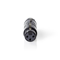   XLR adapter | XLR 3-Tűs Aljzat | XLR 3-Tűs Aljzat | Nikkelezett | Egyenes | Fém | Fekete | 1 db | Műanyag Zacskó