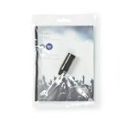 XLR adapter | XLR 3-Tűs Dugasz | RCA Aljzat | Nikkelezett | Egyenes | Fém | Fekete | 1 db | Műanyag Zacskó