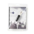 XLR adapter | XLR 3-Tűs Dugasz | 6.35 mm Dugasz | Nikkelezett | Egyenes | Fém | Fekete | 1 db | Műanyag Zacskó